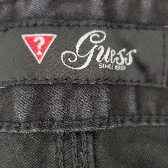 Guess Sarah Fit Mid Rise Bootcut Jeans Blk Size 31 - Picture 7 of 12